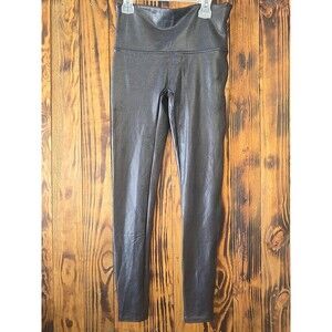 Spanx Women's Faux Leather High Waist Leggings Black, Large